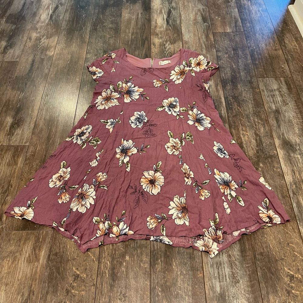 Altar'd State Mauve Floral Dress